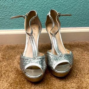 Sparkly stilettos with 3-inch heel